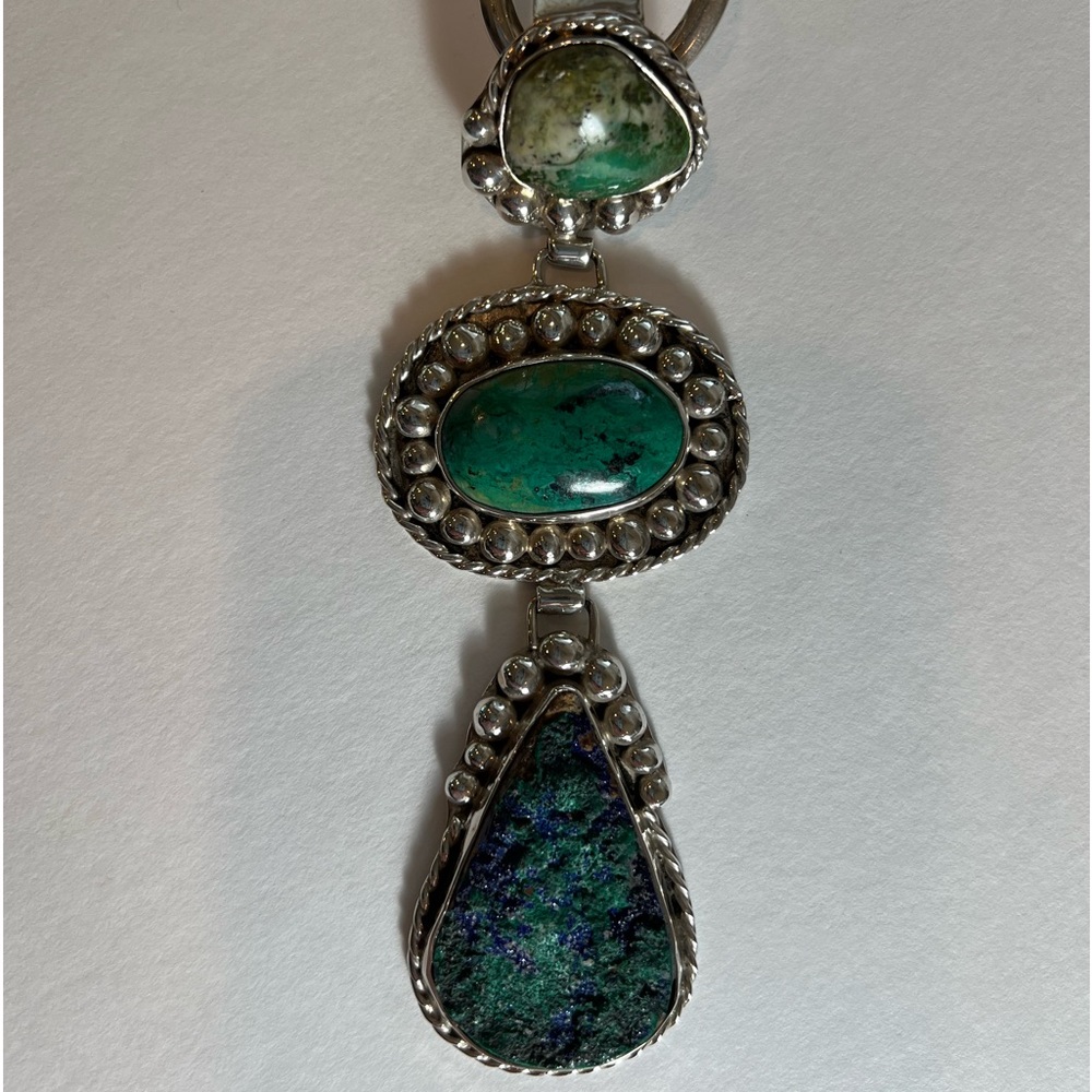 Cassandra Shaw signed necklace in turquoise and 925 silver 💖💖💖